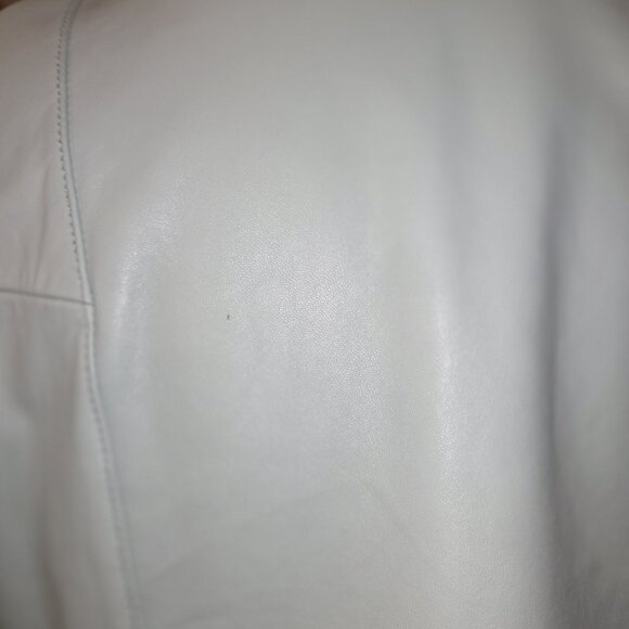 Neiman Marcus Exclusive Women’s Genuine Leather Jacket Large Aqua Mint Turquoise - Picture 6 of 16